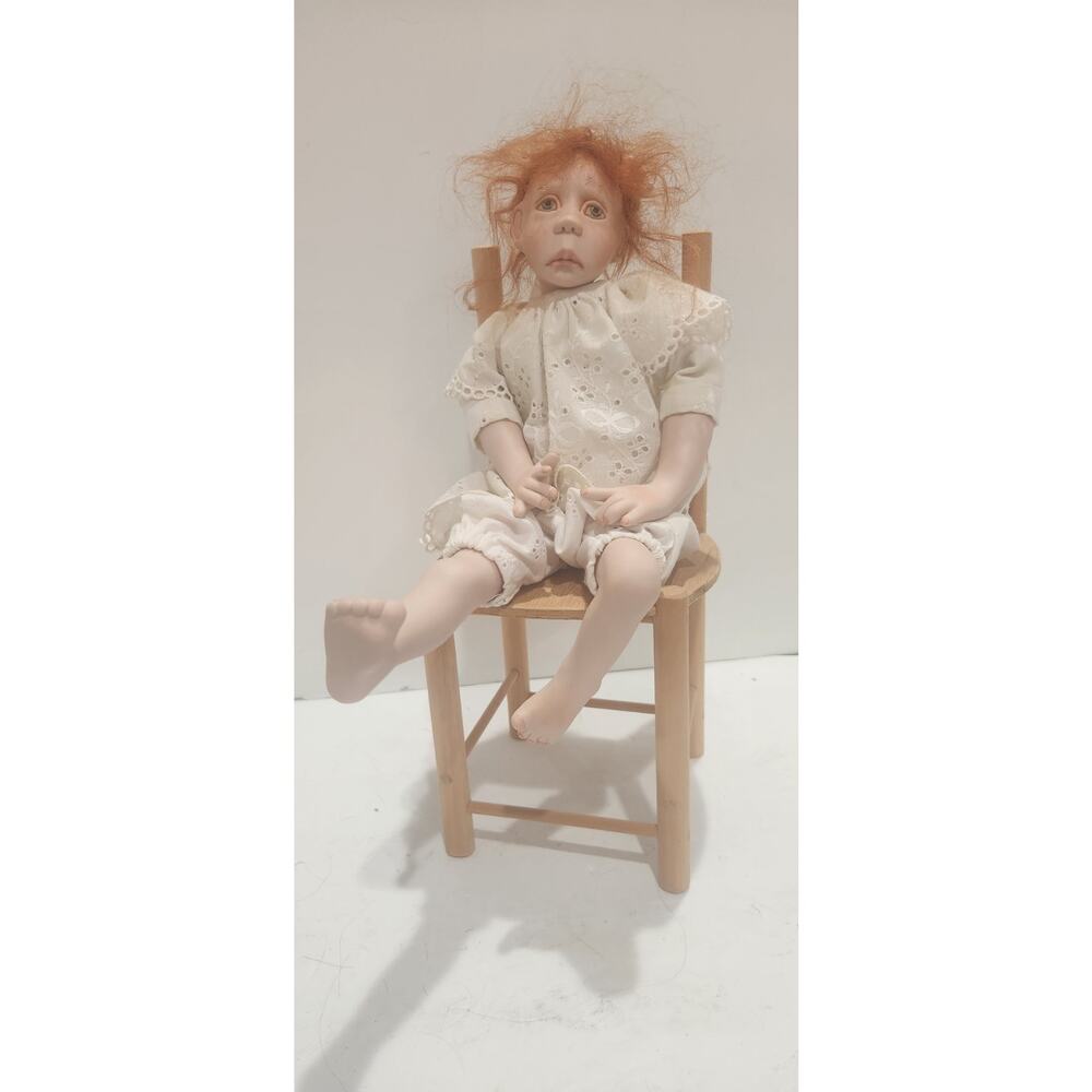 Artist Porcelain Doll Sandi McAslan 40/100 Red Hair Light Blue/Green Eyes
